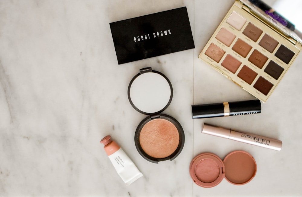 Premium cosmetics and beauty product packaging display